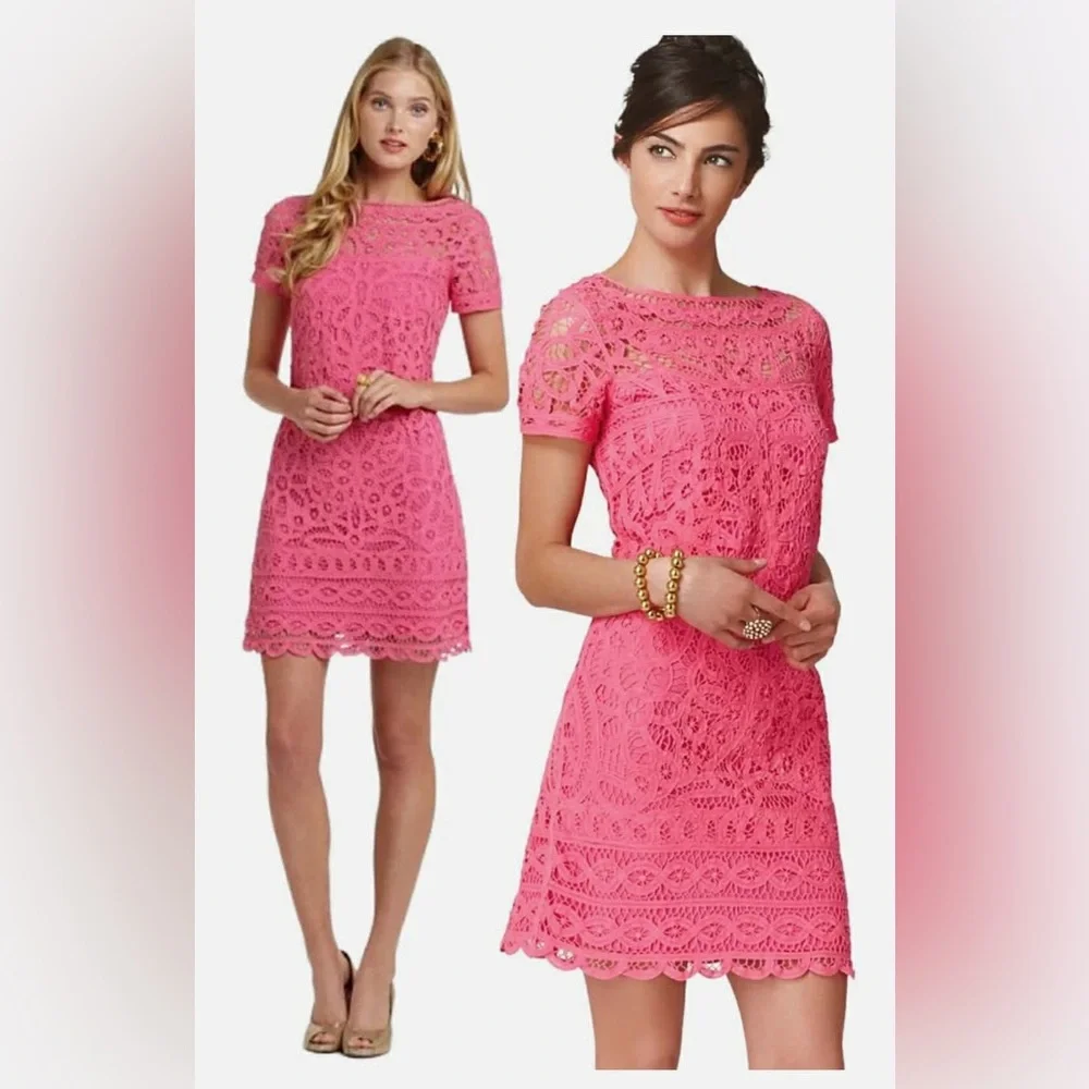 Lilly Pulitzer Mariekate Hotty Pink Dress size Medium - Picture 11 of 11